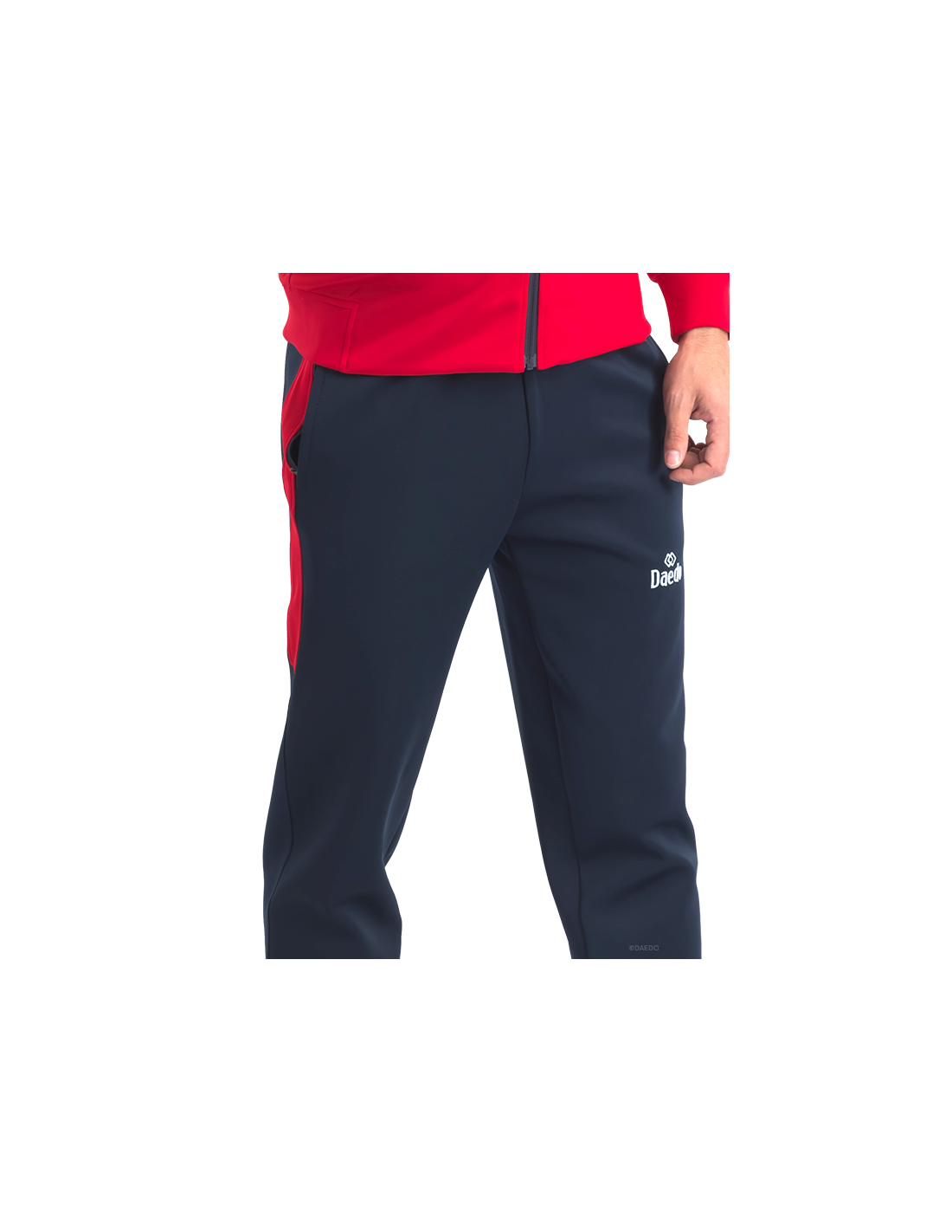 Slim Fit Tracksuit With Red/Blue Neck*++*Slim Fit Tracksuit With Red/Blue Neck